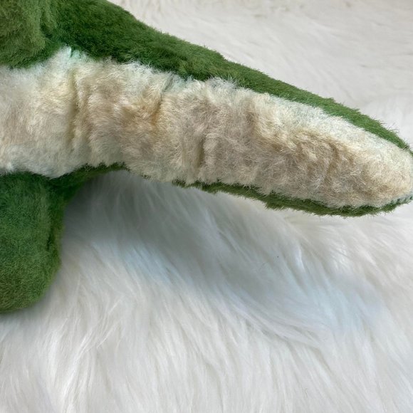 Vintage Polka Dotted Green Brontosaurus Dinosaur 19 1/2" Plush Stuffed Animal - Picture 13 of 13
